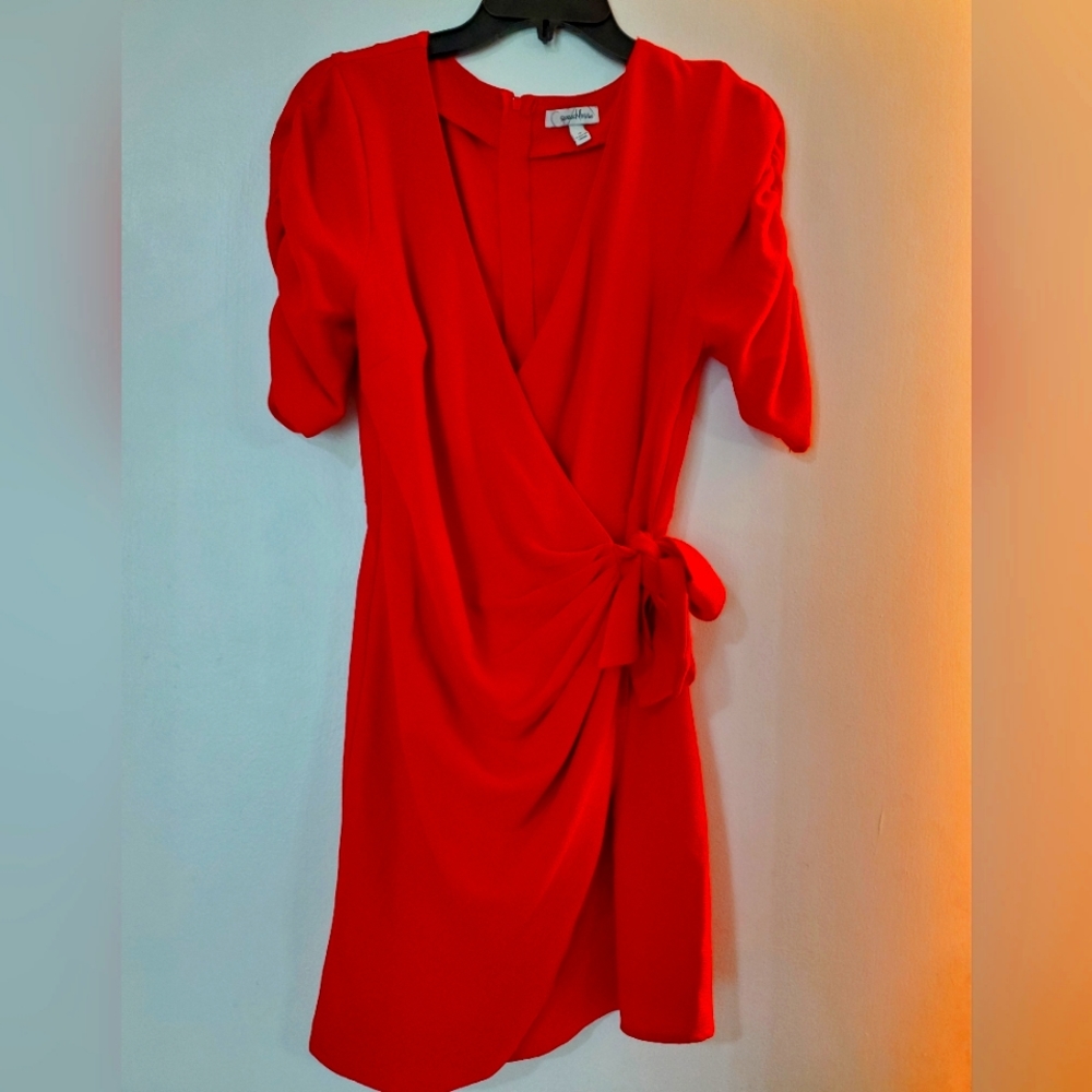 Sexy red wrap dress